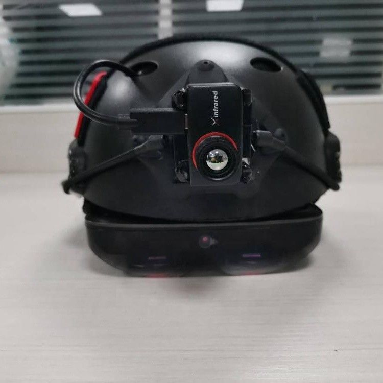 Helmet Type Infrared Thermal Imaging Temperature Meter For Transport Station